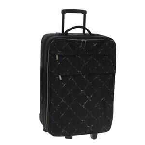 CHANEL New Travel Line Suitcase Nylon Black CC